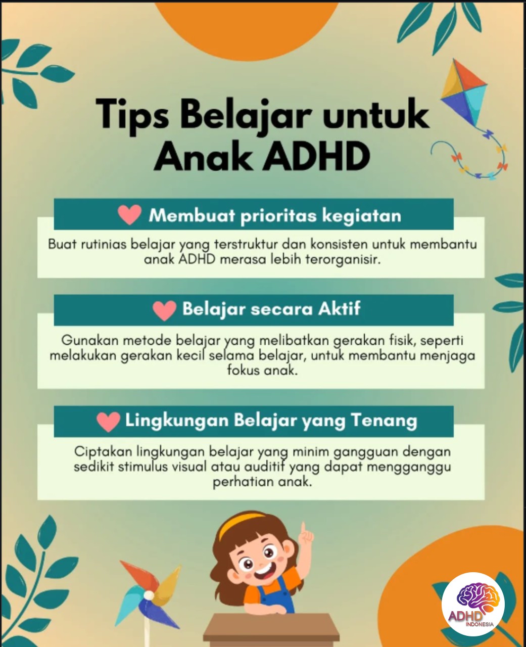 Strategi Belajar yang Cocok untuk Anak ADHD di Provinsi Daerah Istimewa Yogyakarta
